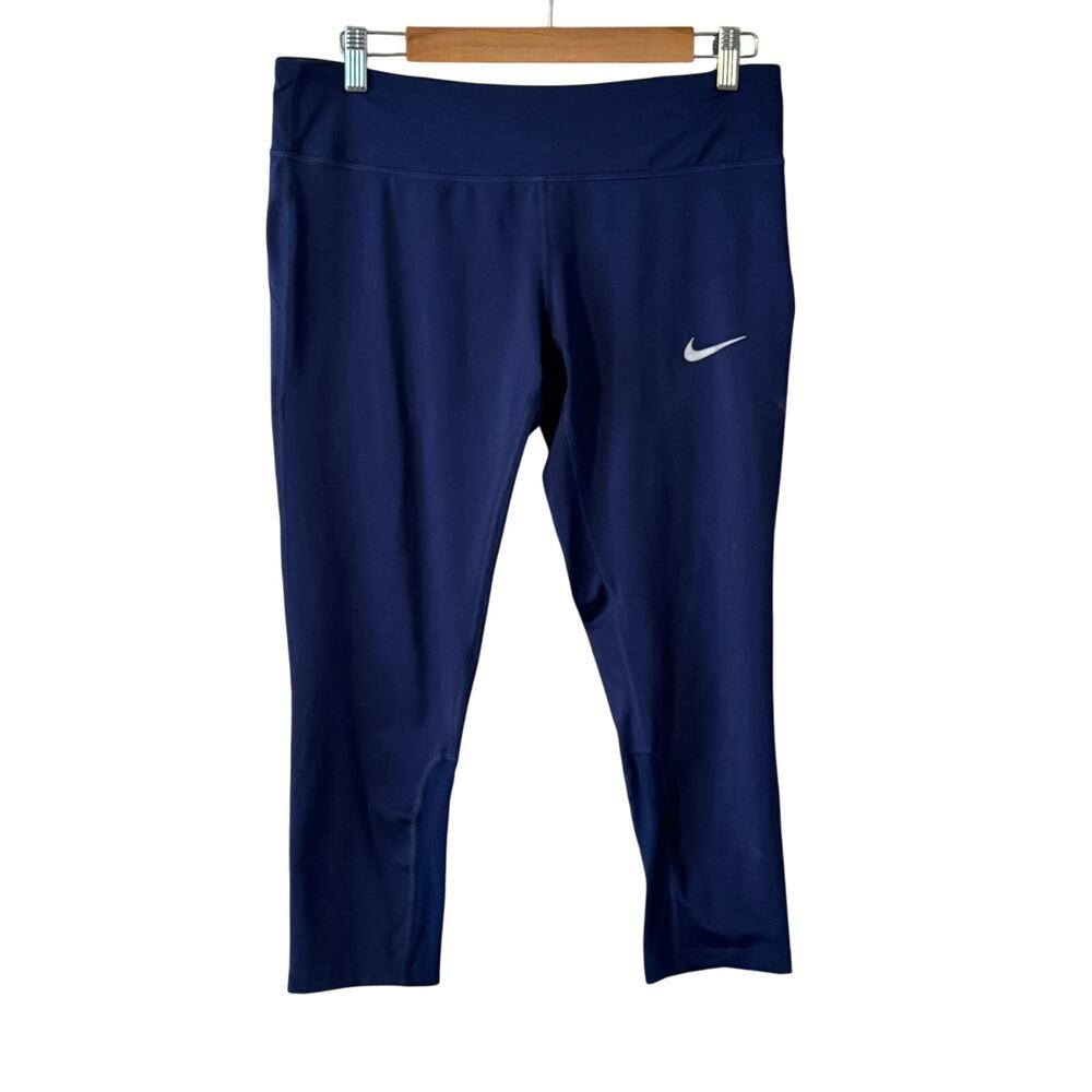 Nike Dri-Fit Blue Capri Athletic Leggings Womens size Large